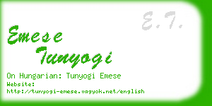 emese tunyogi business card